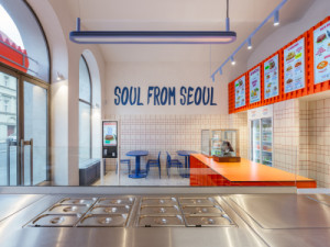 Cílem bylo nabídnout poctivý korejský street food připravovaný z čerstvých surovin. (The Kimchi; SOA architekti)