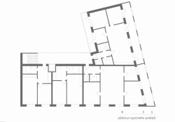 Pavla Maxová, Jan Novotný, Blok z domů, Rohový dům, půdorys typického podlaží - foto