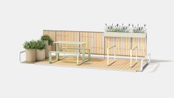 Nový produkt společnosti mmcité Platform vybízí k posezení uprostřed města.