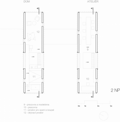 PETR STOLÍN ARCHITEKT, ZEN Houses, půdorys 2. NP – foto