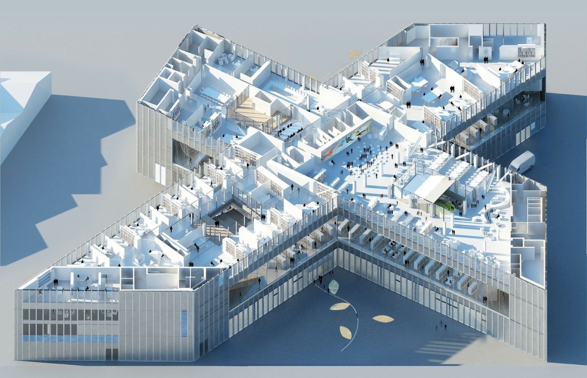 Knihovna Caen, OMA,