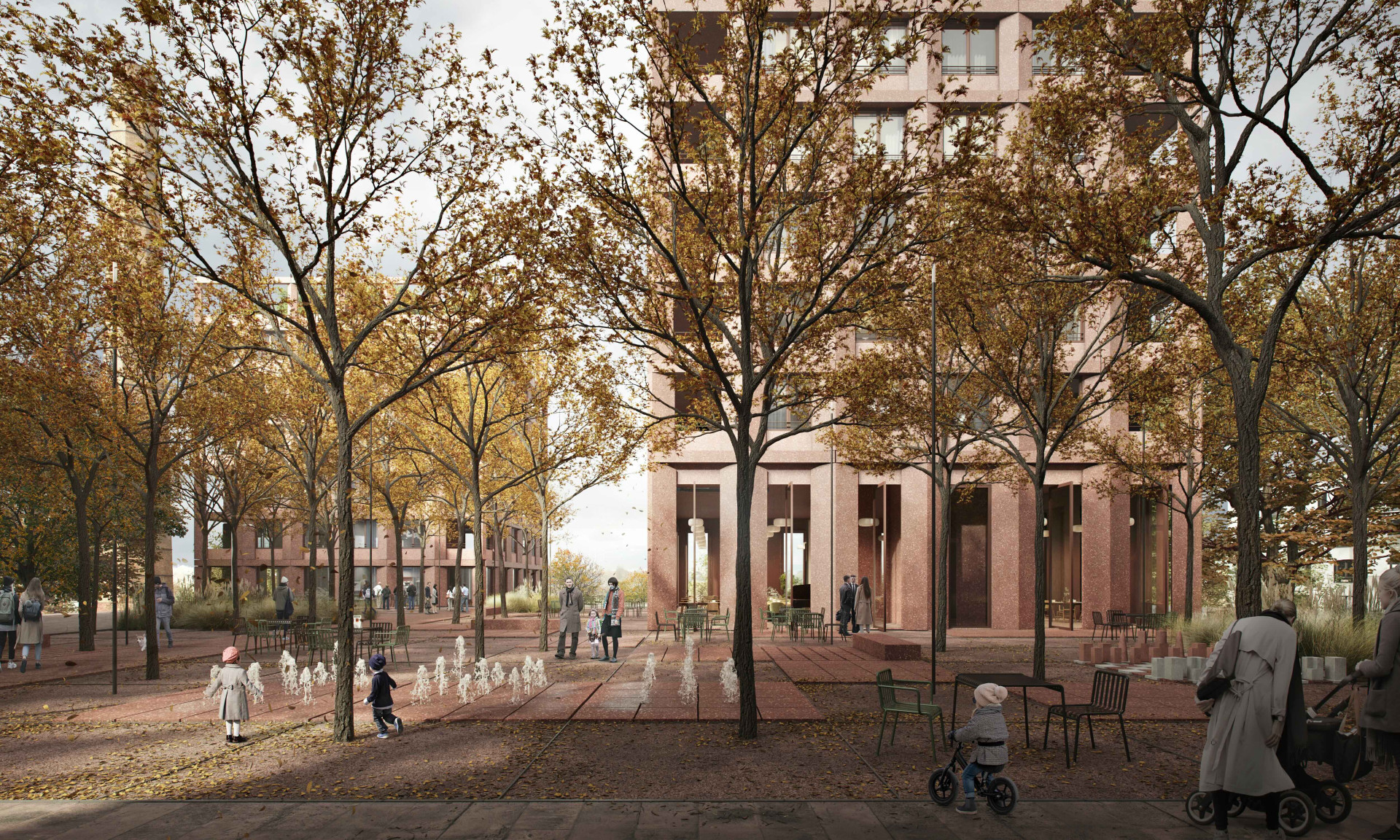 Společnost Skanska staví novou čtvrť Modřanský cukrovar podle návrhu studia Chybik+Kristof