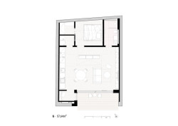 Půdorys (Byt ve vnitrobloku; BekArch)