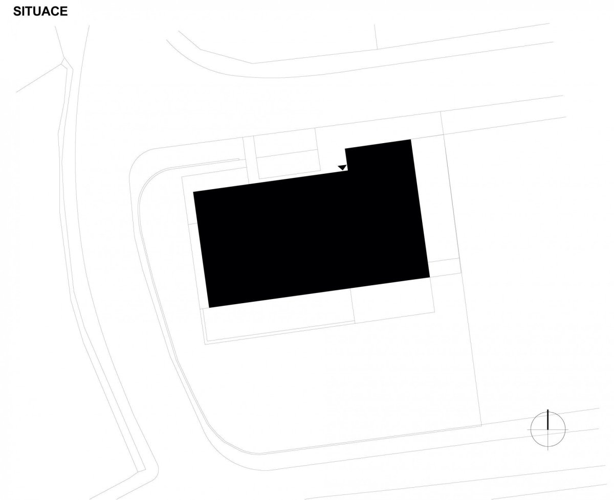 OK Plan Architects, Rodinný dům v Kunraticích - situace