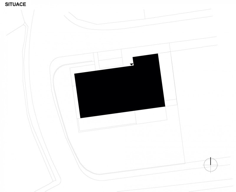 OK Plan Architects, Rodinný dům v Kunraticích - situace