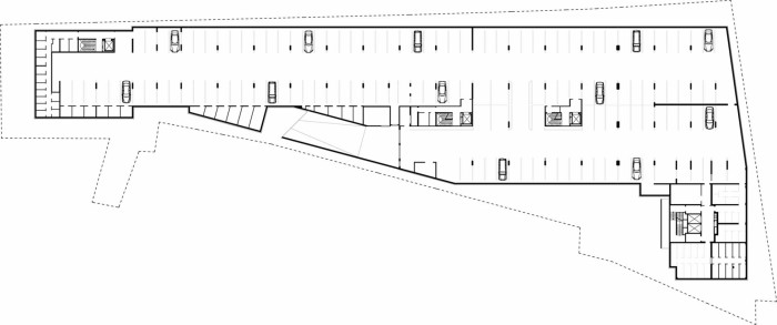 Polyfunkční soubor Seberíniho, PMArchitekti - PŮDORYS 1.P.P.