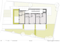 Situace (Bytový dům s nájemními byty na Barrandově, maak, M.A.Tomáš)