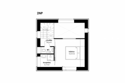 Zábran Nová architekti, Rodinný dům/věž Čižice, půdorys 2. NP – foto