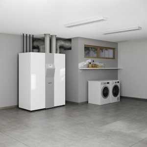 LWZ CS Premium kombinuje vytápění, ohřev teplé vody, chlazení a větrání s rekuperací v jednom zařízení za využití obnovitelné energie