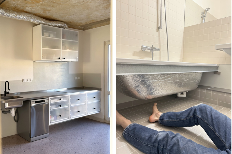Byt v Kobylisích byl před rekonstrukcí v původním stavu. Architekty zaujal především funkční dispozicí. (Byt v Praze-Kobylisích; totalbrutal a Dušan Sabol)