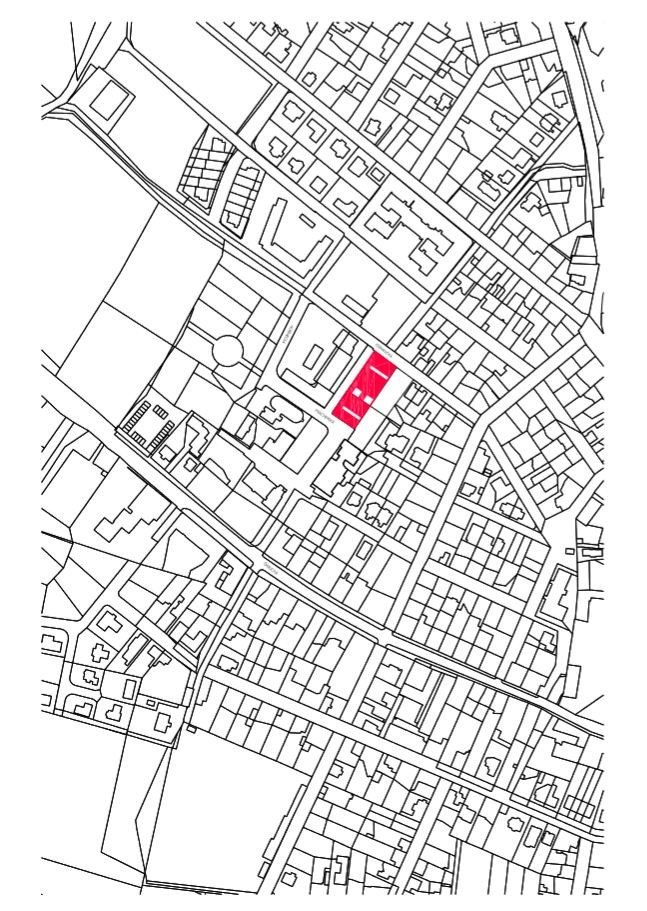 Obecní dům a radnice v Ďáblicích, situace, A.LT Architekti