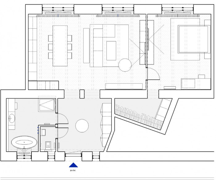 Apartment Bratislava, nový půdorys, Branislav Bolco
