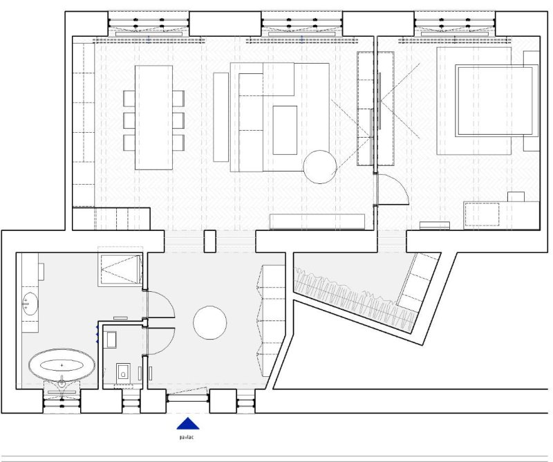 Apartment Bratislava, nový půdorys, Branislav Bolco