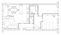 DESIGNIST, Byt Žižkov, půdorys – foto