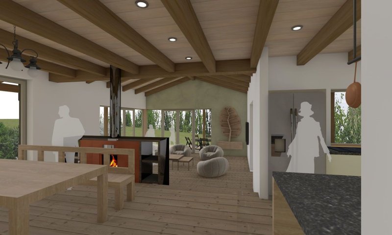 Dům s ozvěnami Karibiku, Irena Truhlářová, Ing. Martin Jirsa, ARCHCON atelier - vizualizace