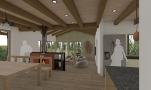 Dům s ozvěnami Karibiku, Irena Truhlářová, Ing. Martin Jirsa, ARCHCON atelier - vizualizace
