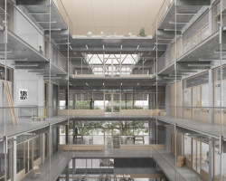 Pohled do domu s dílnami