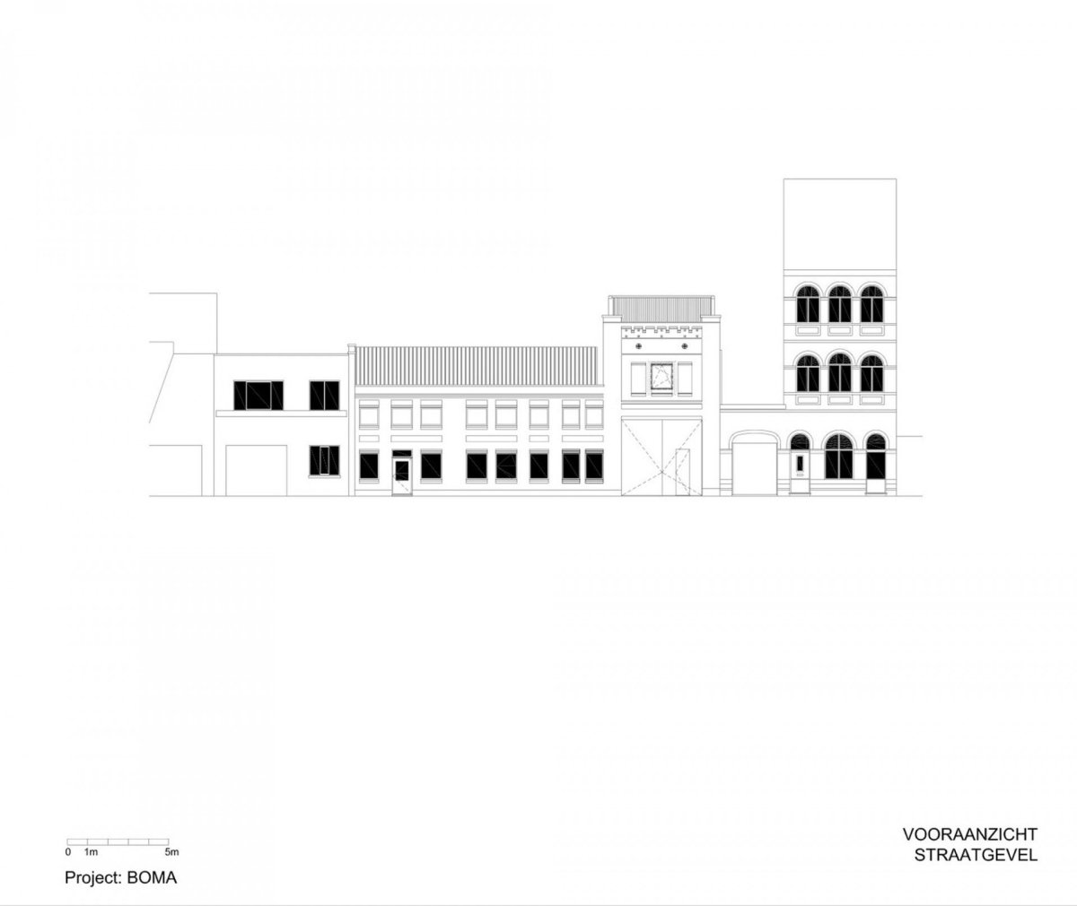 Přestavba industriální budovy na rodinný dům v Gentu, NU architectuuratelier, pohled