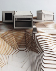 Víkendový dům nad lomem, BLOK architekti, model