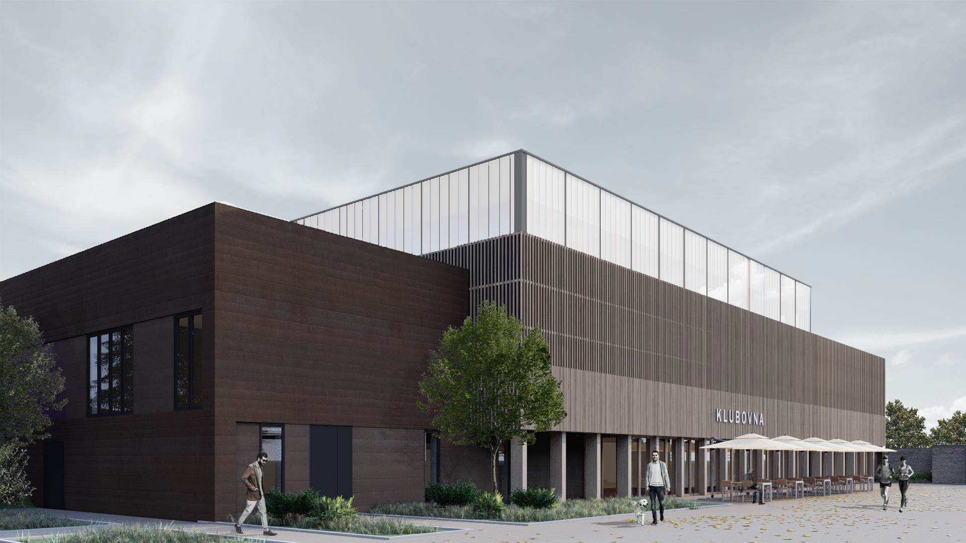 Sokolovna v Řeporyjích, archicraft, vizualizace.