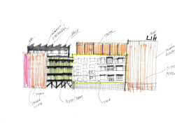 Skica Lihovar (Transformace Lihovaru Smíchov; Black n´ Arch)