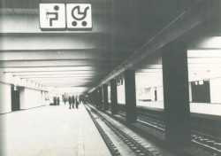 Původní stav nástupiště metra Hlavní nádrží