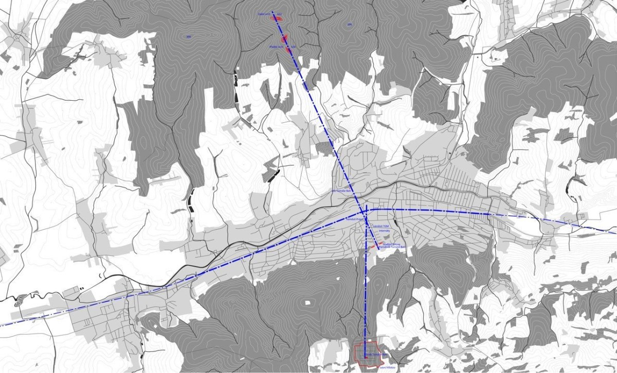 Obnova památníku Tomáše Bati ve Zlíně, situace, TRANSAT architekti