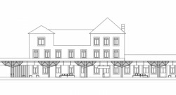 Rekonstrukce výpravní budovy a přilehlých prostor v Čelákovicích, Studio 519, řez detail