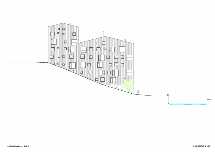 Aparthotel Sv. Vavřinec v Peci pod Sněžkou, ov-a/Jiří Opočenský, Štěpán Valouch, pohled jihozápadní