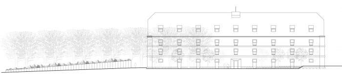 Hotel Lotrinský, EA architekti, pohled západní