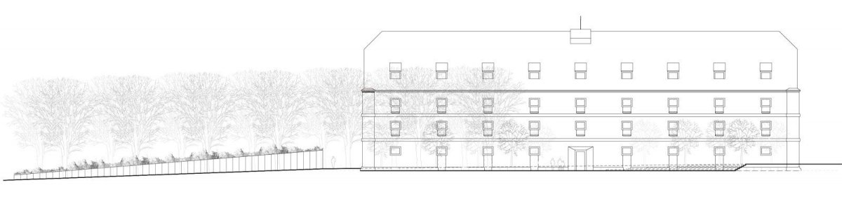 Hotel Lotrinský, EA architekti, pohled západní