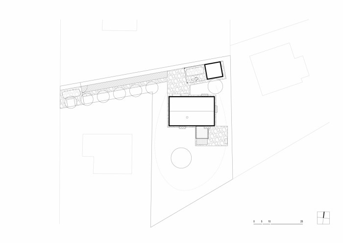 Rodinný dům v Letech, Mimosa architekti, situace