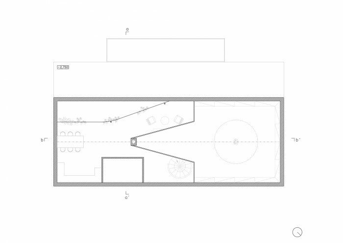 Rodinný dům v Krkonoších, Fránek Architects / Zdeněk Fránek, půdorys 2NP