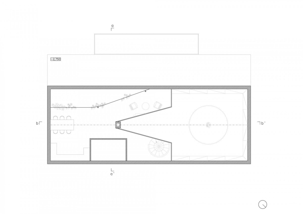 Rodinný dům v Krkonoších, Fránek Architects / Zdeněk Fránek, půdorys 2NP