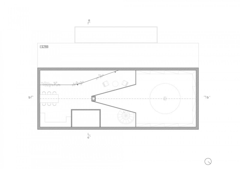 Rodinný dům v Krkonoších, Fránek Architects / Zdeněk Fránek, půdorys 2NP