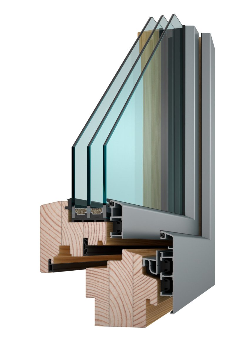 VEKRA Dřevohliníkové okno ALU Design Classic