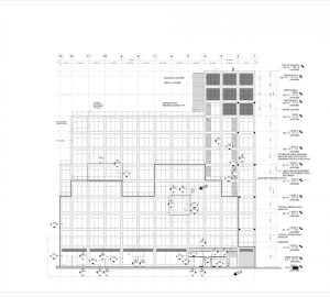 61 Ninth Avenue, Rafael Viñoly Architects - technický pohled na fasádu