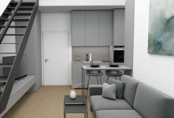 Prostor Interiors, interiér bytu Na Krejcárku - vizualizace,