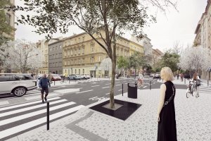 Studie představující budoucí podobu letenské třídy Korunovační od edit! architects