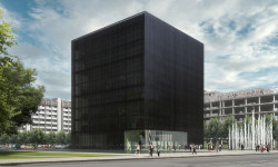 Návrh Moravskoslezské vědecké knihovny v Ostravě od ateliéru Kuba & Pilař architekti