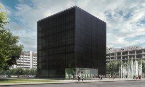 Návrh Moravskoslezské vědecké knihovny v Ostravě od ateliéru Kuba & Pilař architekti