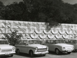 Trabant-Formsteinwand, 1976.
