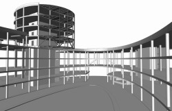 Budova Aviatica, Praha 5 - 3D model v programu Scia Engineer