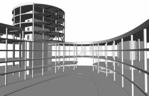 Budova Aviatica, Praha 5 - 3D model v programu Scia Engineer