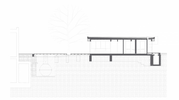 Revitalizace Kostnického náměstí v Praze, Hana Špalková, Radmila Fingerová, řez podélný