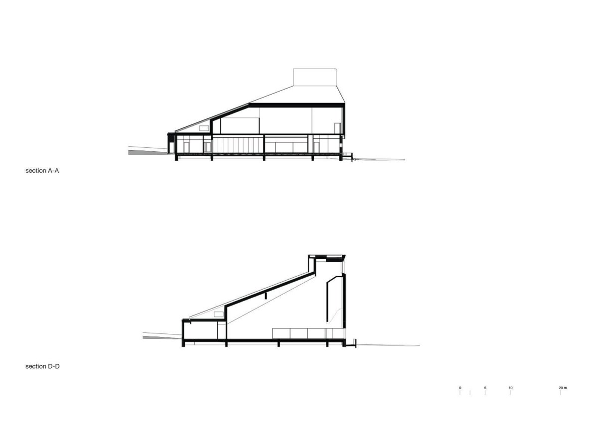 OOPEAA Office for Peripheral Architecture, měděná kaple v Suvela, řez