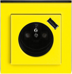 Zásuvka s USB, design Levit, ABB - foto