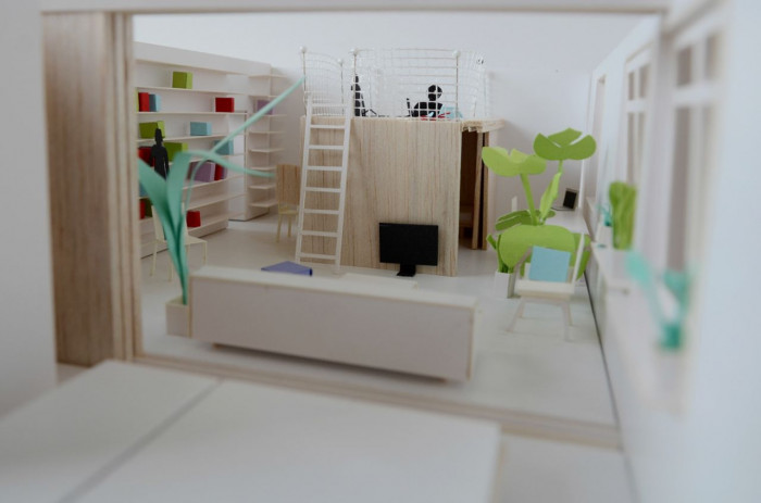 toito architekti, Byt M, model – foto