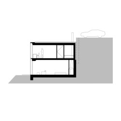 Rodinný dům Pernek, ksa_studeny: Řez