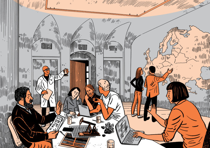 Ilustrace Alexeye Klyuykova pro Kampus Hybernská